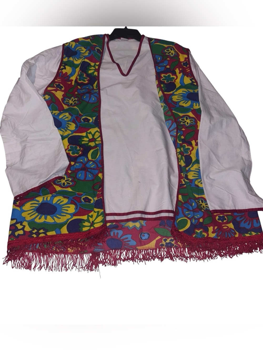 Flower Power Fringe Men's 60's Hippie Shirt & Vest Standard Size